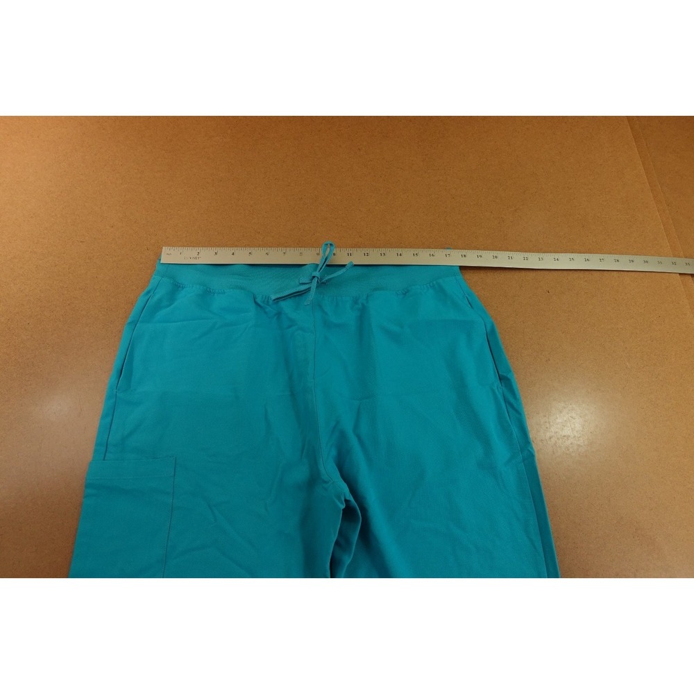 Mandala Womens Large Teal Woven Equa-Tek High Waist Jogger Pants Inseam-25in NWT - Picture 7 of 11